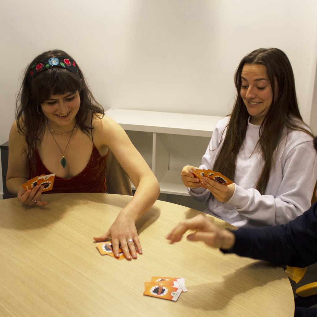 Ladies playing cards